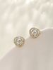 Full Dia Hollow Rose Zircon Simple Small Exquisite Summer High End Earrings For Women_ipsvogv.com