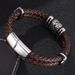 Fashion Woven Bracelet Micro Inlaid High-end Leather Double Rope Stainless Steel Magnetic Buckle Accessory_ipsvogv.com