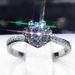 Imitating Mo Sangshi's Heart Eight Arrow for Women One Carat Simple Six Claw Wedding Ring Broadcast_ipsvogv.com