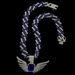 Colorful Blue And White Diamond Wings Pendant Personalized Creative Hiphop Cuban Chain Necklace Jewelry_ipsvogv.com
