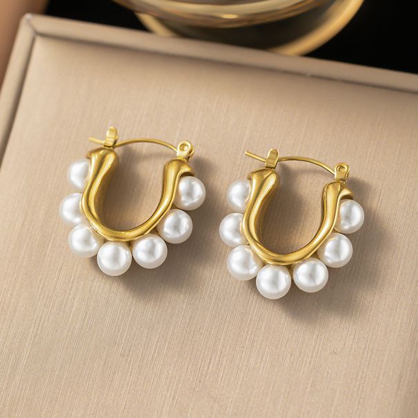 Ins French Stainless Steel Pearl For Ladies With A Unique Design Sense, High End Light Luxury Earrings_ipsvogv.com