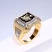Cao Shi's Best-selling New Atmospheric Men's Electroplated Eagle With Diamond Surrounding And Gold Plated Rings_ipsvogv.com