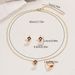Chinese style women's earrings set, geometric auspicious cloud niche design ring, versatile necklace set_ipsvogv.com