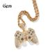 Street Creative Game Console Handle Pendant Hip Hop Necklace New Personality Childhood Cartoon Diamond Necklace_ipsvogv.com