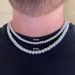 Single Layer Men's Circular Beaded Collarbone Chain Pearl Necklace_ipsvogv.com