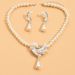 Women’s Jewelry Set Fashion Popular Pearl Necklace Earrings Set Bridal Dress Versatile Accessories Fashion Alloy Necklace Two Piece Set_ipsvogv.com