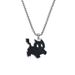 hot selling street style lightning black cat stainless steel necklace versatile cute couple niche design jewelry _ipsvogv.com