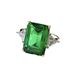 S925 silver 10*14 rectangular flat emerald ring for women, simple and elegant, one piece for delivery_ipsvogv.com