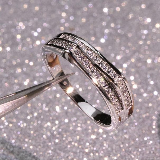 Cao Shi's Best-selling Index Finger Ring Features Double-layer Misaligned Design With Micro Inlaid Simulation Ring,_ipsvogv.com