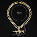 Personalized Full Diamond Pendant, Creative Pistol Necklace, Men's Niche Watch Buckle, Cuban Necklace Jewelry_ipsvogv.com
