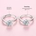 D-colored Mosang Stone Diamond with 1 Carat Pure Silver Snowflake Men and Women's Wedding Proposal Ring as a Gift for_ipsvogv.com