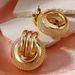 Women's Retro Hollow Metal Circle Plain Earrings Large Earrings Medieval Niche Personality Design Earrings Earrings_ipsvogv.com