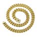 Men's Jewelry Electroplating 14K Gold Stainless Steel Titanium Steel Encrypted Cuban Chain Men's Necklace 6 14mm Wide Popular Fashion Jewelry_ipsvogv.com