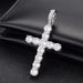 New Copper Inlaid Zircon Pendant Necklace Trendy Classic Punk Style Cross Choker_ipsvogv.com
