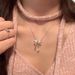 S Pure Silver Ribbon Bow Necklace For Women, Wealthy Socialite Ins Style Niche Light Luxury Sweet Smooth Clavicle Chain_ipsvogv.com
