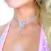 Fashion Super Flash Butterfly Collarbone Chain Korean Retro Full Diamond Fringed Neck Chain Women's Neck Jewelry Necklace_ipsvogv.com