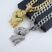 Hip Hop Full Diamond 3D Ape Pendant, Unisex Necklace, Hip-hop Trendy Design Accessory_ipsvogv.com