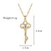 【 Titanium Steel 】 Ancient Style Key, Light Luxury Temperament, Gorgeous Full Diamond Lucky Necklace, Women's Versatile_ipsvogv.com
