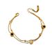 Roman INS Light Luxury Double Layer Chain Black And White Shell Round Unisex Personality Bracelet Titanium Steel Jewelry_ipsvogv.com