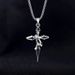 Cross Necklace With Ring, Titanium Steel, No Fading, Simple, Trendy, Hip Hop, Versatile, Autumn And Winter, Long Sweater Chain_ipsvogv.com