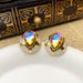 Middle aged inlaid with colored glass, crystal enamel glaze, irregular love earrings, exaggerated personality earrings_ipsvogv.com