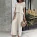 women's clothing spring and summer casual fashion solid color short-sleeved trousers suit_ipsvogv.com