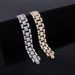 Men’s Jewelry Set Fashion 16mm Watch Chain Alloy Diamond Necklace For Men High End Personality Cool Hip Hop Cuban Chain_ipsvogv.com