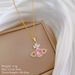 】 Flower 【 Planet Light Luxury Charm Gorgeous Full Diamond Necklace Women's Versatile Clavicle Titanium Steel Chain 【 】_ipsvogv.com
