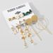 Inlaid Pearl Women's Earrings Earrings Set Retro Gold Earring Set_ipsvogv.com