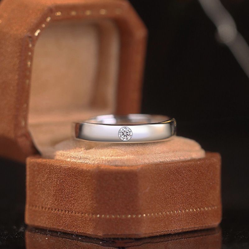 Simulated Moissanite Adjustable Couple For Men And Women 1 Carat Diamond Rings Wedding Engagement Proposal Gifts_ipsvogv.com