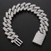 Jewelry 20mm Cuban Chain Genuine Gold Plated Zircon Hiphop Men's Diamond Set Bracelet_ipsvogv.com