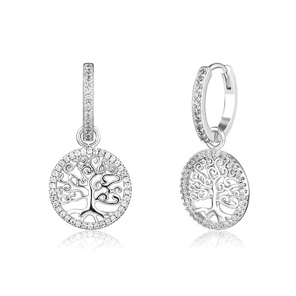 Hot Style Earrings For Women, Round, Simple, Hollow, Creative, Lucky Tree Earrings, Ladies Earrings, Versatile, Personalized, Gold And Jewelry_ipsvogv.com