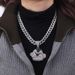 Hip Hop With Full Diamond Three-dimensional Monkey Pendant, Trendy And Domineering Jewelry, Cool Street Dance Necklace_ipsvogv.com