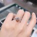 Mosang Stone Ring Proposal Ring, Like Stars, Pure Silver, Female Brilliant Star River, Unique and Fashionable Design_ipsvogv.com