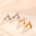 Letter V Titanium Steel Silver Needle Earrings For Women French Simple, Personalized, Elegant, And High End Earring_ipsvogv.com