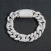 Unisex Hip Hop Zircon Bracelet 15mm Three To One Pig Nose Bubble Cuban Chain Trendy Men's Accessories_ipsvogv.com