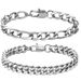 Stainless Cuban Figaro Bracelet Set Fashion Gold-Plated Personality Versatile Titanium Steel Unisex Jewelry_ipsvogv.com