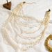 Fashion blogger same bead necklace Bohemian holiday style multi layer irregular shell necklace_ipsvogv.com