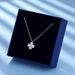 Version Double Sided Four Leaf Clover Necklace For Women Black And White Full Diamond Crystal Element Rose Gold Live Broadcast_ipsvogv.com