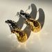 Spot Factory INS INS Retro Titanium Steel Simple Versatile Hammer Surface Water Drop Hollow Earrings_ipsvogv.com