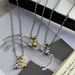 Titanium Steel Chain Micro Inlaid Zircon Bear Pendant Necklace Ins Niche Design Fashion Versatile Necklace Sweater Chain_ipsvogv.com