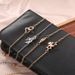 Fashionable And Personalized Five Pointed Star Heart Connected Unicorn Electroplating Mixed Color 4-piece Set Of_ipsvogv.com