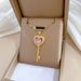 【 】 Love Key Light Luxury Charm Gorgeous Full Diamond Necklace Women's Versatile Clavicle Titanium Steel Chain_ipsvogv.com