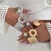 Exaggerated Irregular Metal Knock Pattern Open Female Ins Geometric Pearl Ring_ipsvogv.com