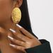E12322 minimalist style exaggerated alloy oval with textured concave convex geometric metallic feeling fashionable_ipsvogv.com