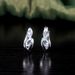 Leaf Arc Natural Topaz Earrings S925 Sterling Silver Inlaid Crystal Small Exquisite Earrings For Women_ipsvogv.com