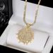 2025 New Thorn Cross Zinc Alloy Full Rhinestone Pendant Tennis Necklace_ipsvogv.com