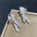 Cao Shi's Fashionable Temperament, Micro Inlaid Zircon Bow Tie Design, Earrings, Trendy And Shiny Earrings For Women_ipsvogv.com