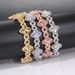 Men's Jewelry Four Leaf Clover Zircon Eight Character Cuban Bracelet Hip Hop Men's Bracelet High End All Match Trendy Hand Jewelry_ipsvogv.com