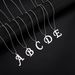 Hot Sales Skyrim Stainless Steel Initial A-Z Capital Letter Pendant Necklace for Men Alphabet Beaded Chain Necklaces Fashion_ipsvogv.com